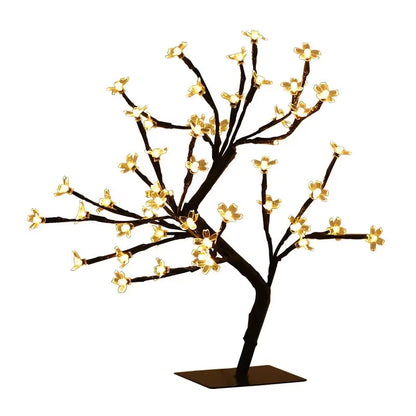 24/48 Leds Cherry Blossom Tree Light USB Powered Artificial Flower Bonsai Tree Night Light Home Party Christmas Spring Decor